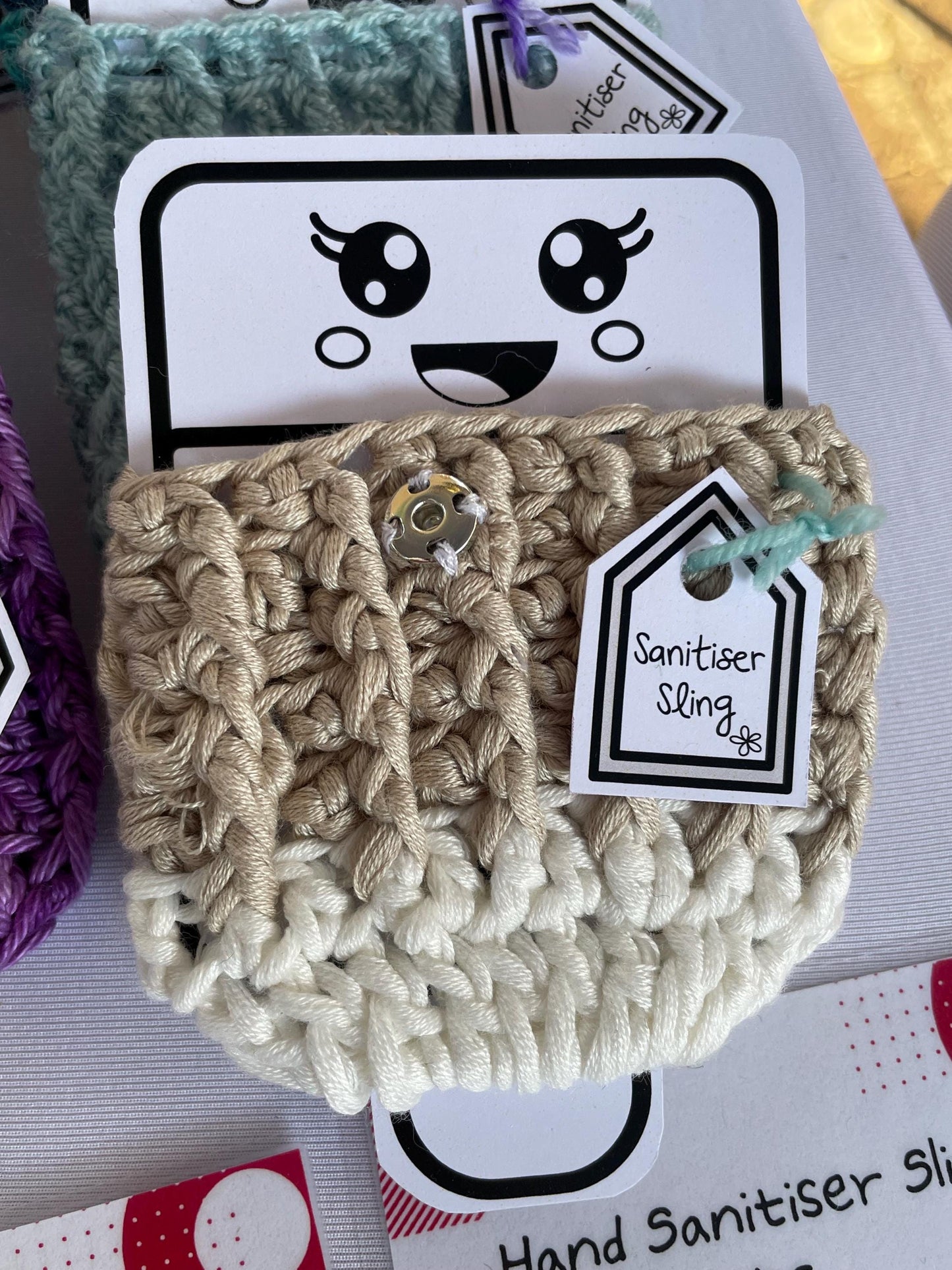 Twinning Hand Sanitiser Sling Crochet Pattern