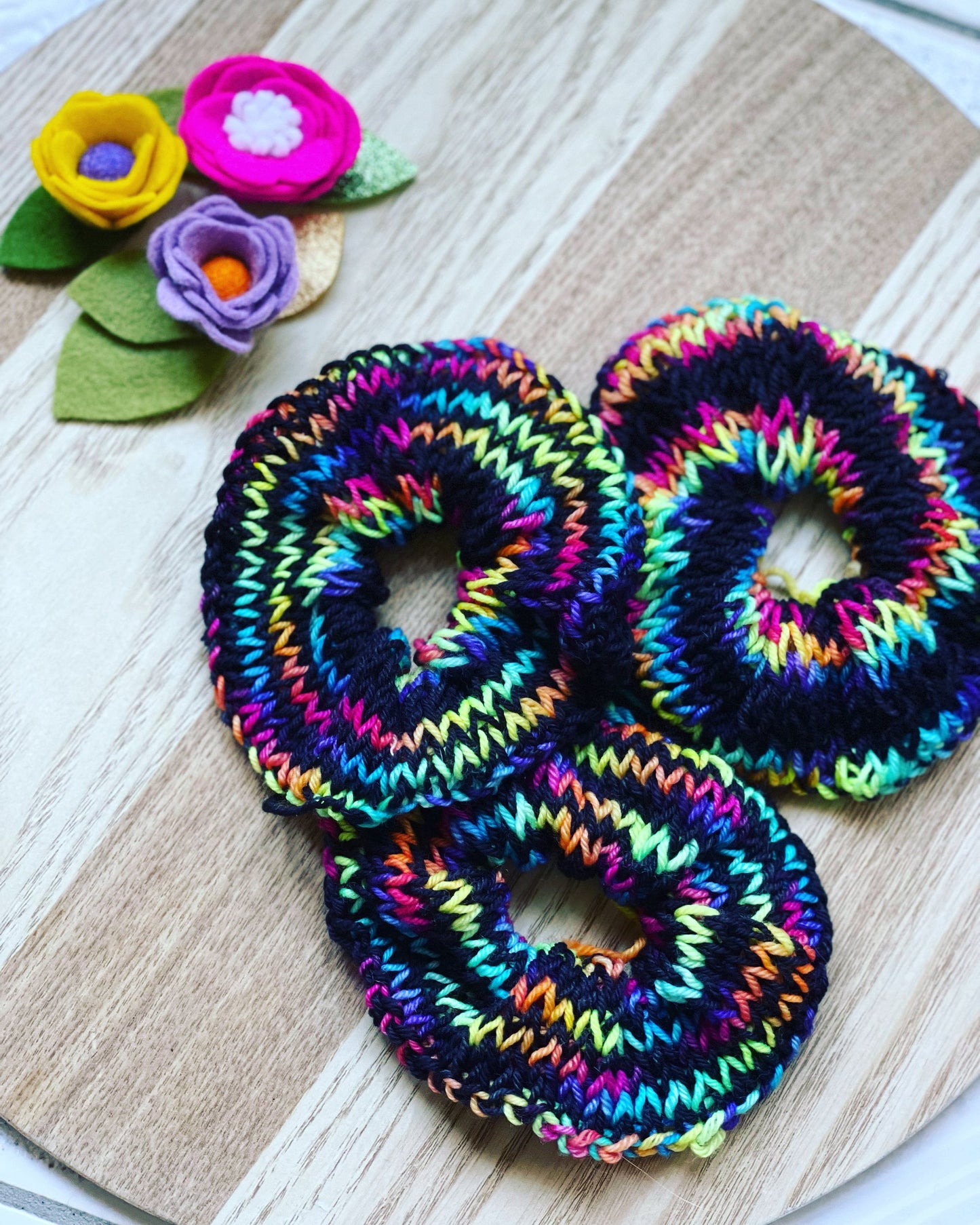 Scrap Yarn Scrunchie Circular Knitting Machine Pattern