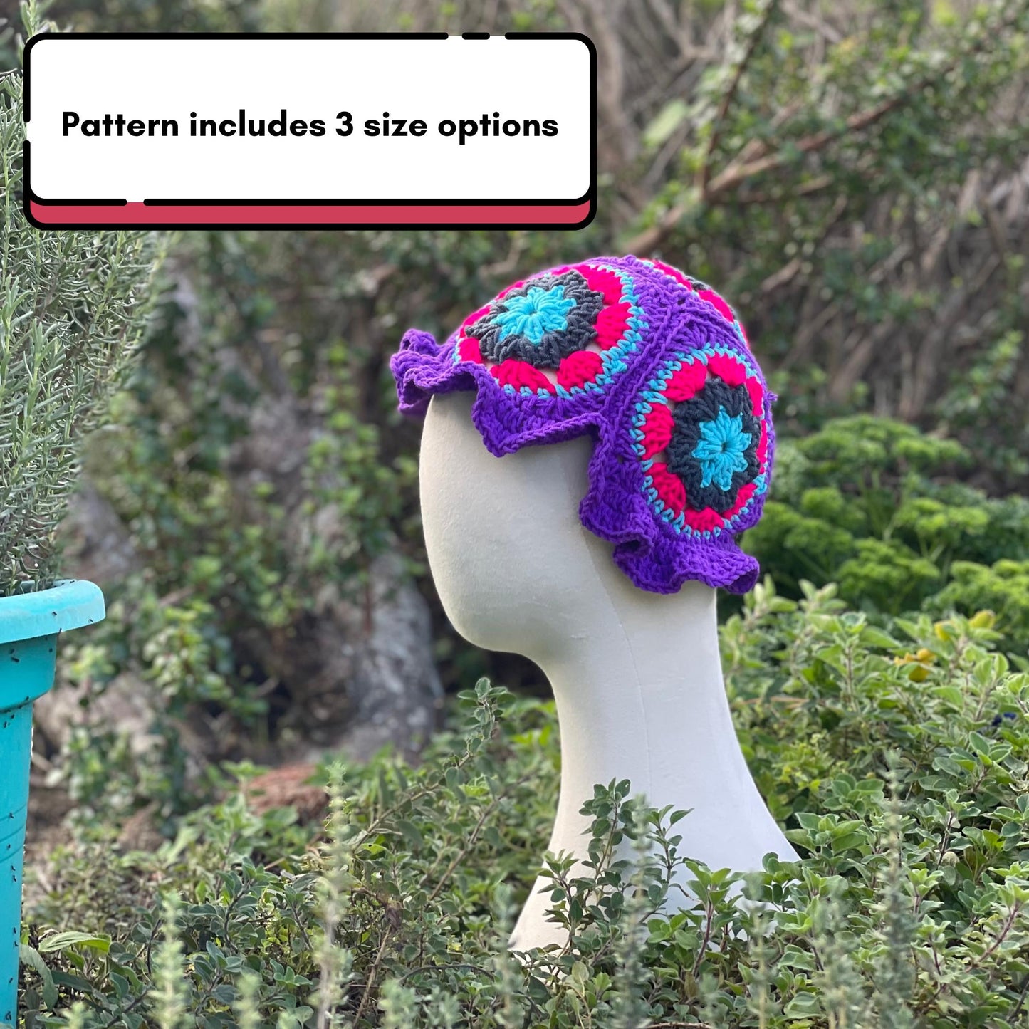 Hooked on a Feeling Granny Square crochet hat pattern