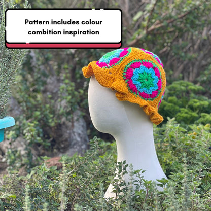 Hooked on a Feeling Granny Square crochet hat pattern