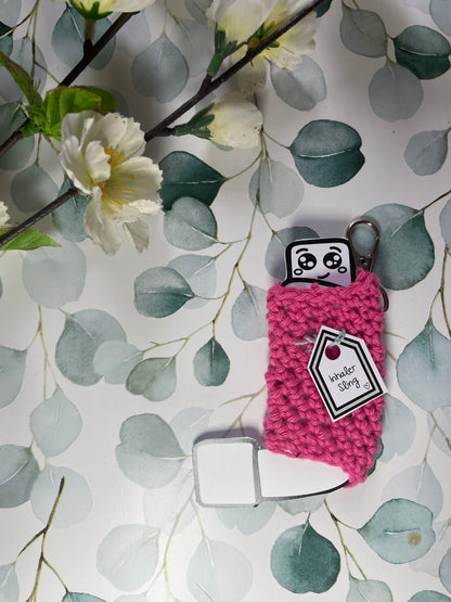 Crochet Asthma Puffer Sling – Handmade Inhaler Holder with Clip
