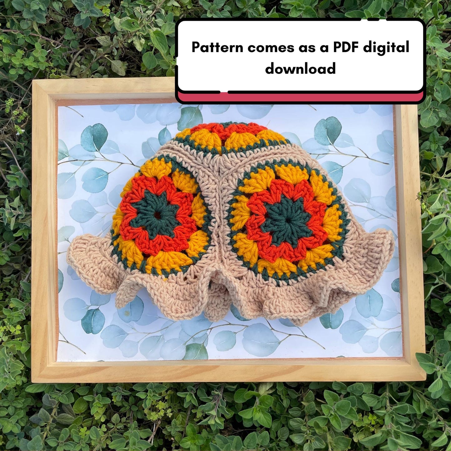 Hooked on a Feeling Granny Square crochet hat pattern