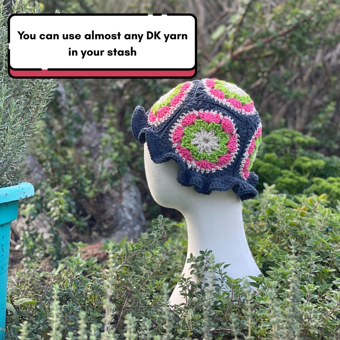 Hooked on a Feeling Granny Square crochet hat pattern