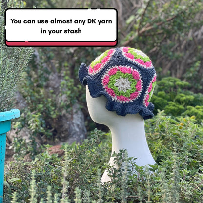 Hooked on a Feeling Granny Square crochet hat pattern