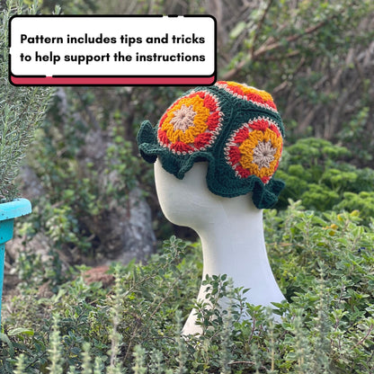 Hooked on a Feeling Granny Square crochet hat pattern