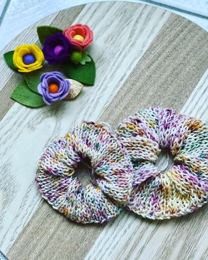 Circular Knitting Machine Pattern Scrunchies Beginner Friendly Visual Instructions Addi Sentro Scrunchie Kids hair tie display card headband