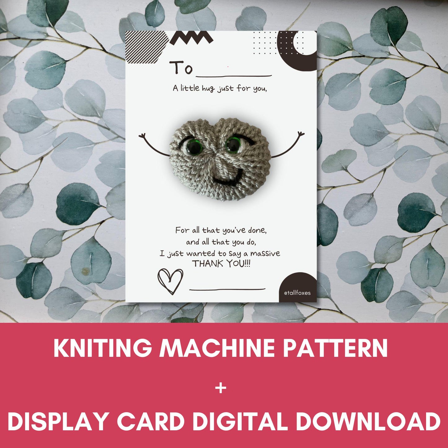 Pocket Hug Display Card Pocket Hug Poem Digital Download